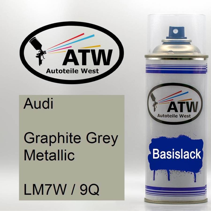 Audi, Graphite Grey Metallic, LM7W / 9Q: 400ml Sprühdose, von ATW Autoteile West.